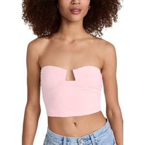 Susana Monaco Angled Wire Crop Top Size S Babydoll Pink NWT